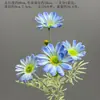 Flores Artificiales Azules Ramo Materiales para Decoración de Escena de Boda, Rosas Azules para Arreglo de Piso de Salón de Bodas y Flores Decorativas