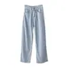 Pantalones Rosados Jeans Cortos de Pierna Recta para Mujer Verano Estilo Coreano Talla Grande Ajuste Holgado Cintura Alta Pantalones de Pierna Ancha