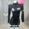 Lingerie sexy uniforme de cosplay de policial sexy para a noite traje de comissária de bordo sedutora estilo europeu e americano traje de secretária OL irmã real