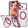 Adequado para Capa de Celular Apple 17Promax, Transparente Magnética Iphone17Air Anti-Queda Suporte de Engrenagem Capa de Celular