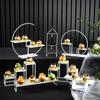 Adornos Europeos para Mesa de Postres Soporte de Exhibición Postre Boda Comida Fría Hora del Té Soporte para Pastel Mesa Té de la Tarde Soporte para Bocadillos