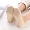 Calcetines invisibles de encaje de boca baja para barco que no se caen, calcetines transpirables de verano para mujer, calcetines de barco finos de silicona de corte bajo en color liso para mujer