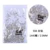 Fundo de prata 1440 nail art strass de fundo plano não caem do fundo austríaco diamante branco AB transparente redondo decorações de diamante