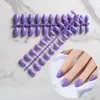 Nuevos Parches para Uñas 24 Piezas Color Puro Brillantes Ovalados Cortos Parches de Manicura Removibles Parches de Uñas Terminados Usables Parches de Uñas Postizas