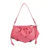 Bolso Cubo Transfronterizo para Mujer, Bolso de Hombro de Cordón de Moda de Gama Alta de Nicho, Bolso Cruzado Tejido Hueco de Gran Capacidad para Viajes Diarios