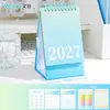 Nuevo calendario de escritorio con diseño degradado Nai Fu 2027 de Wengu, calendario de escritorio para estudiantes y planificación de oficina