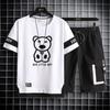 Camiseta de manga corta para adolescentes, pantalones cortos, traje deportivo de moda para hombres, ropa para estudiantes de secundaria, ropa de verano para niños grandes