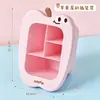 Caja de almacenamiento para Apple Pencil de temporada de regreso a clases, caja organizadora de papelería de escritorio para estudiantes, portalápices de oficina dividido lindo