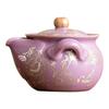Trazado de fábrica peonía plateada ruyi olla de mano tapa de olla cuenco taza de té juego de té de cerámica de alta calidad tetera té anti-quemaduras alto valor de color