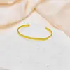 Pulsera de Acero Inoxidable Titanio Brillante de Venta Caliente Europea y Americana Larga Abierta con Grabado de Logo Pulsera al por Mayor