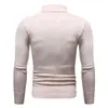 Nuevo Suéter de Punto para Hombre con Cuello Alto Medio, Suéter Sencillo de Punto, Camisa Básica Versátil de Color Sólido para Hombre, Colección Otoño/Invierno 2026