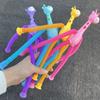 Ventosa girafa retrátil luz-emissor brinquedos crianças Cartoon criativo brinquedos educativos alongado tubo telescópico descompressão