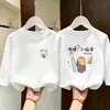 Camiseta de Manga Larga para Niña 2026 Primavera/Otoño Nuevo Estilo Elegante para Niños Medianos/Mayores Algodón Puro Transpirable Capa Base Dulce