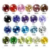 Agujero Doble Redondo Circonita Cúbica Zirconia Piedra Suelta Perforada con Agujeros Pendientes Blancos Coloridos Colgante Collar Pulsera de Cuentas Sueltas para Manualidades