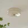 Lámpara de techo vintage Bauhaus para dormitorio principal, estilo retro francés para pasillo, balcón, estudio estilo crema, accesorios de iluminación de vidrio para comedor