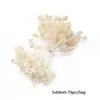 Ramo de Estambres de Flores Artificiales Beige, Materiales para Broche de Flor para Cabello Hecho a Mano DIY Venta al Por Mayor