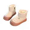 Botas de Nieve para Niñas Invierno 2026 Estilo Nuevo Zapatos de Algodón Cálidos para Niños Botines Cortos Engrosados con Felpa para Niñas Botas de Algodón para Niños