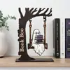 Enfeite de Balanço Fantasma de Halloween Fantasma Leitor de Madeira Decoração de Estante de Livros Enfeite de Mesa de Madeira Presente de Halloween