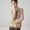 Cárdigan de punto de cachemira con retazos de encaje francés para mujer, suéter jacquard de un solo botón para otoño/invierno 2026, suave y cálido