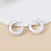 Pendientes geométricos C de Francia moda de tendencia estilo europeo y americano retro forma de C metal para mujer brillantes de alta gama