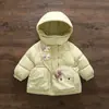 M346 Ropa Exterior de Algodón Engrosado para Niñas Ropa Exterior de Invierno Linda Moderna Versátil Dibujos Animados Ropa Exterior de Algodón Nueva Chaqueta de Algodón de Invierno