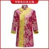 Ropa de Funeral para Mujeres, Bata de Algodón con Solapa Parcial, Bata Larga Estilo Tang, Ropa para Personas Mayores Fallecidas, Abrigo Celebratorio, Suministros Funerarios, Ropa de Abrigo, Atuendo Funerario
