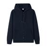 Moletom com capuz pesado de marca da moda estilo americano masculino de alta qualidade outono e inverno cor sólida zíper solto forrado de lã espessado moletom quente