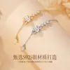 Pulseira Original S925 Prata Esterlina Gato da Sorte para Mulheres Luxo Leve Nicho Exquisito Versátil Zircônia Pequeno Gato Pulseira Acessórios