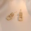 Aretes para Mujer, Aretes de Flor Corazón con Circonita Micro-pavimentada de Cobre, Nueva Moda de Nicho, Diseño Simple, Joyería de Temperamento y Versátil