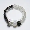 [Xingzhou Qingshan] Pulsera de Cristal Blanco Luna Blanca Natural para Mujer, la Más Fácil de Combinar, Moda Blanca Luna Blanca, Pulsera Blanqueadora, Venta al por Mayor