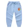 Pantalones largos con cordones en los tobillos para niños, estilo coreano, primavera y otoño, ropa exterior para bebés, pantalones deportivos casuales de algodón de felpa neutra