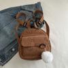 Versión Coreana Ins Mochila Mini Linda Elegante Ins Ropa de Trabajo Mochila Simple Textura Pana Estudiante Bolsa Escolar
