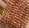 Piedra Turmalina, Granate, Ágata, Piedra Lunar, Lapislázuli, Cristal Cuentas Facetadas de 3 mm, Cuentas Sueltas para Manualidades