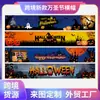 Banner Novo de Halloween Transfronteiriço Decorações de Festa Abóbora Doces ou Travessuras Atmosfera Peculiar Cenário Montagem Parede de Fundo Personalizada
