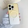 Adecuado para iPhone 16 Pro Funda Magnética para Teléfono Piel Mate Degradada Tacto Cubierta Protectora Integral Apple 15 Promax