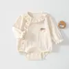 Roupas de Bebê Primavera Outono Algodão Puro Manga Longa Body Roupas de Outono para Bebê Menina Bebê Princesa Super Fofo Bebê e Criança Pequena Passeio Outono
