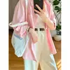 Top Feminino Branco Super Estiloso 2026 Novo Início de Primavera Algodão Puro Manga Longa Colarinho Camisa Única Jaqueta Camisa