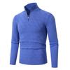 2024 comércio exterior AliExpress novo suéter pulôver masculino gola alta meio zíper tamanho plus moda casual