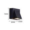 Lámpara de pared exterior moderna simple iluminación luminosa arriba y abajo exterior de doble cabezal patio impermeable LED lámpara de pared aplique