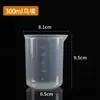 Vaso de Plástico de 50ml 100 150ml500 Vaso Medidor Experimental Espesado Pp Cilindro Medidor Graduado de Doble Cara Tienda de Té con Leche