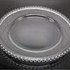 Placa de vidro fabricante Placa de contas dourada de vidro grânulo dot plate estilo nórdico moda redonda prato ocidental banquete prato de frutas