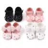 Sapatos de bebê primavera e outono novo bebê menina laço fofo sapatos de princesa boca rasa sola de borracha sapatos para bebês atacado 2362