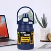 Taza Térmica Portátil de Aspecto Elegante y Gran Capacidad, Botella de Agua Deportiva de Acero Inoxidable 304 con Asa para Beber Doble, Taza de Agua con Tapa de Apertura Rápida