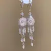 2026 Novos Brincos de Franja de Cristal Estilo Étnico Boêmio Brincos de Tarraxa Personalidade Exagerada Brincos de Luxo para Mulheres
