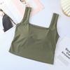 Chaleco de Copa Única de Seda de Hielo con Hombro Ancho para Mujer, Ropa Exterior sin Costuras, Ropa Interior, Antiexposición, Tops Hot Girl Envolventes de Pecho, Lencería Hermosa de Espalda, Trendy