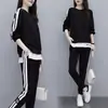 Conjunto Informal Elegante Nuevo para Mujer Tallas Grandes Otoño Temprano 2026, Conjunto de Dos Piezas Sudadera Adelgazante