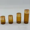 Frasco Amostra Transparente Marrom de 1ml 2ml 3ml Frasco de Vidro para Óleo Essencial Frasco Roll-on de Teste Frasco Refil para Perfume Frasco Conta-gotas