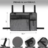 Bolsa de almacenamiento lateral para andador y silla de ruedas de tela Oxford con múltiples bolsillos bolsa para andador