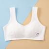 Ropa interior para niñas con copa moldeada fija, sin aros, transpirable, para etapa de desarrollo, estilo camiseta, para estudiantes de secundaria