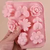 En Stock 12 Diferentes Flores Consecutivas Forma de Mariposa Molde de Silicona Molde para Pastel Chocolate Molde para Hielo Molde para Pegamento